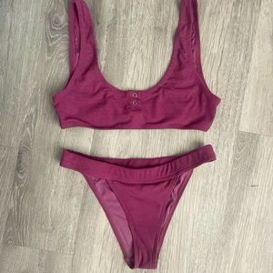 SOLD: Mauve pink bikini set.